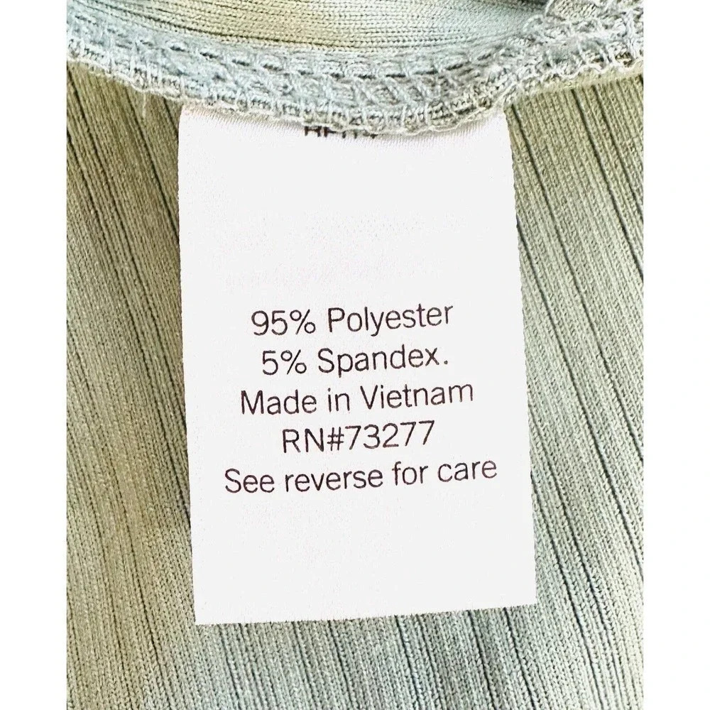 NWT NINE WEST Women Long Sleeve Pullover Round Neck Green Dress Petite Size XXL - Picture 13 of 14
